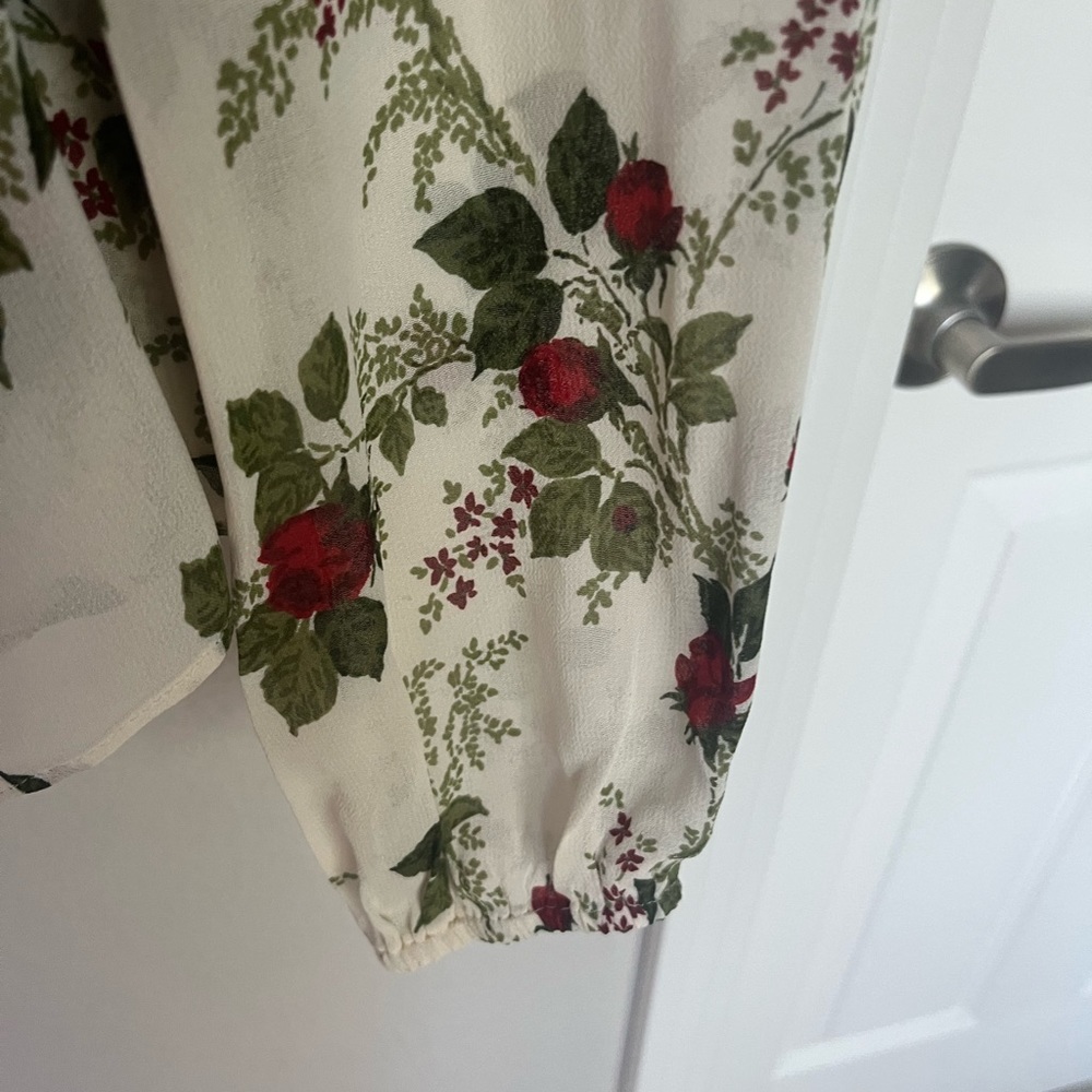 Reformation long sleeve floral top size 6 - Picture 3 of 11